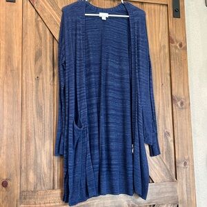 Womens Large Blue Cardigan with Pockets